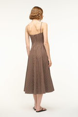 WYLIE DRESS | DARK OAK MICRO STRIPE