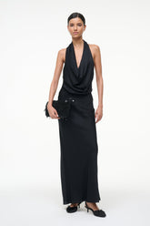 POPPI SILK DRESS | BLACK