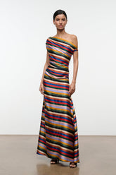PHARE SILK MAXI DRESS | ARTIST STRIPE
