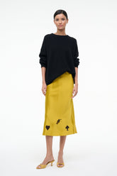 KIN SILK SKIRT | TURMERIC