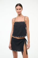 KIRRA LINEN TANK | BLACK