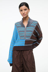 CROPPED HAMPTON SWEATER | ZUMA STRIPE MULTI