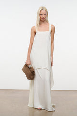 KIRA SILK DRESS | IVORY