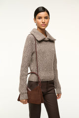 VALERIE SHOULDER BAG | MAHOGANY SUEDE