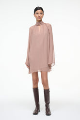 ESTHER MINI DRESS | TAUPE