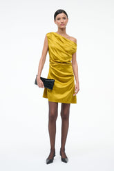 MINI PHARE SILK DRESS | TURMERIC