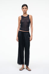 KIRBY SILK CROPPED PANT | BLACK