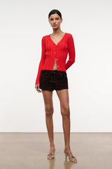 EZRA CARDIGAN | TOMATO