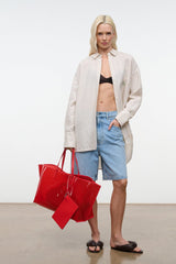 CHRISTOS LARGE TOTE | RED ROSE