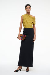 TOPAZ DRESS | CHARTREUSE BLACK