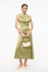 PHARE SILK DRESS | MOSS