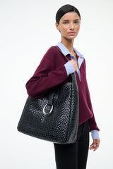 MAYA HOBO BAG | BLACK WOVEN