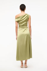 PHARE SILK DRESS | MOSS