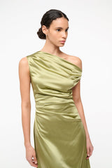 PHARE SILK DRESS | MOSS