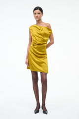 MINI PHARE SILK DRESS | TURMERIC