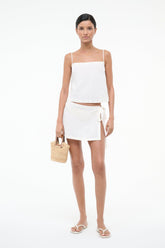 ZANDRA LINEN COVERUP SKIRT | IVORY