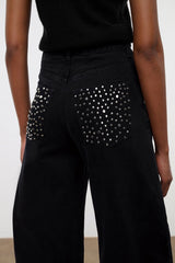 JACKSON BARREL JEAN | STUDDED BLACK