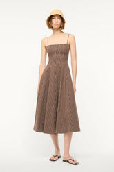 WYLIE DRESS | DARK OAK MICRO STRIPE