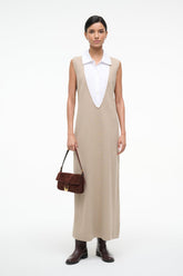 LESLIE DRESS | SAND WHITE