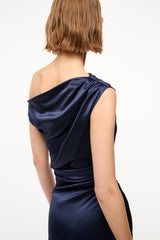 PHARE SILK DRESS | NAVY