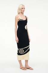 LETA DRESS | BLACK IVORY