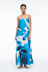 LAURA LINEN DRESS | BLUE HAZE