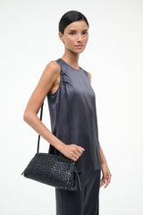 MAUDE CONVERTIBLE CLUTCH | BLACK WOVEN