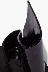 WAVY STATIONARY HOLDER | BLACK GLAZE