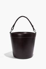 MOREAU LEATHER BIN WITH HANDLE | ESPRESSO