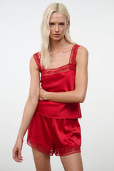 VERONICA SILK TOP | TOMATO