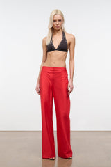 STROLL SILK DUPIONI PANT | RED ROSE