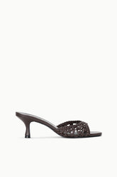 BRIGITTE LEATHER MULE | ESPRESSO KNOTTED