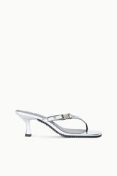 FLYNN KITTEN HEEL | SILVER