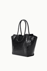 MAUDE TOTE BAG | BLACK CROCO