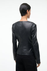 WELLS LEATHER JACKET | BLACK
