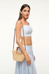 SHIRLEY RAFFIA MINI BUCKET | NATURAL TAN
