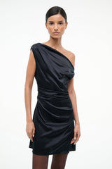 MINI PHARE SILK DRESS | BLACK