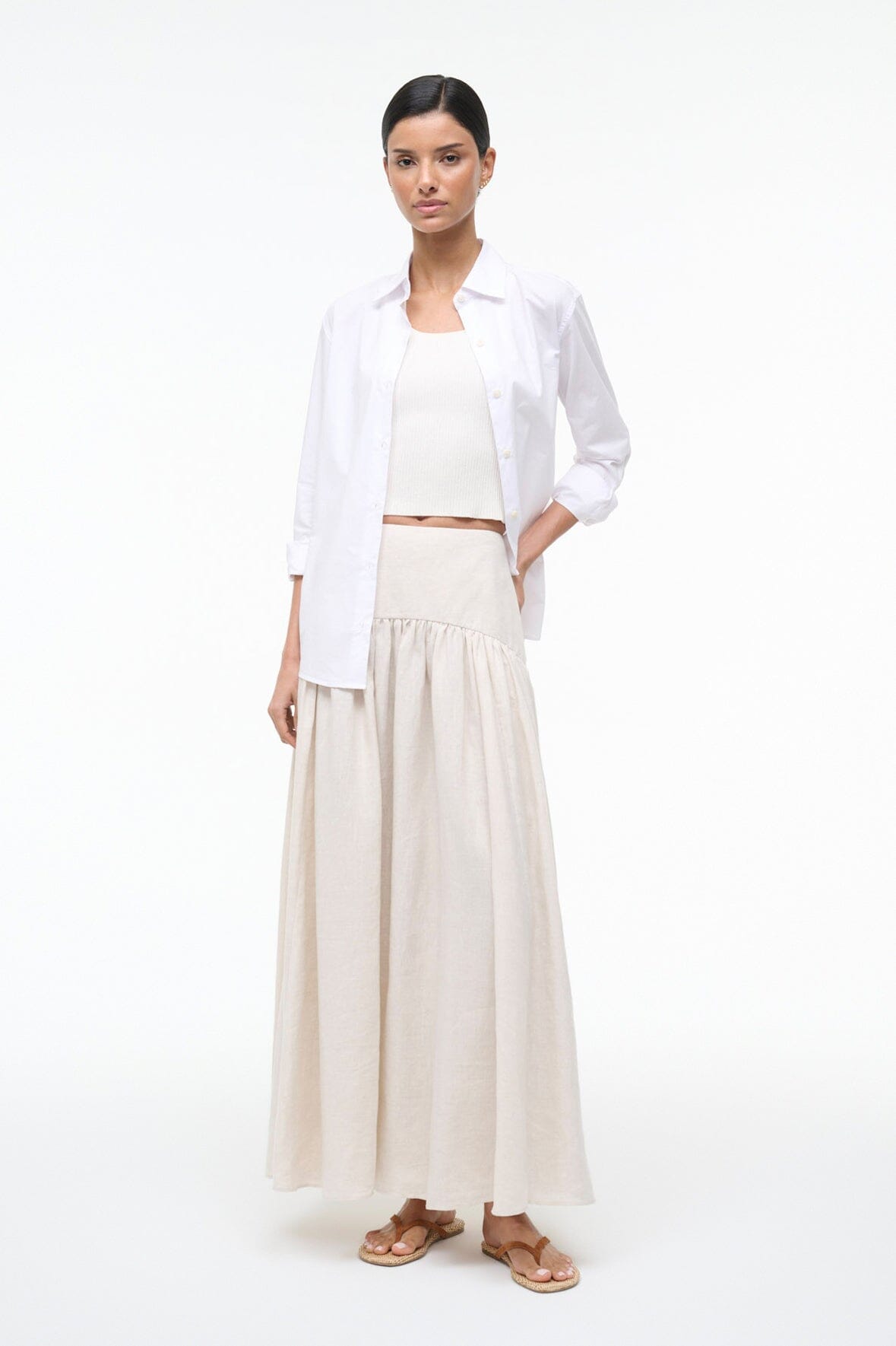 PROCIDA LINEN SKIRT | NATURAL