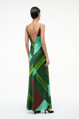 HANK SILK DRESS | EMERALD PRISM