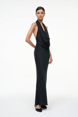 POPPI SILK DRESS | BLACK