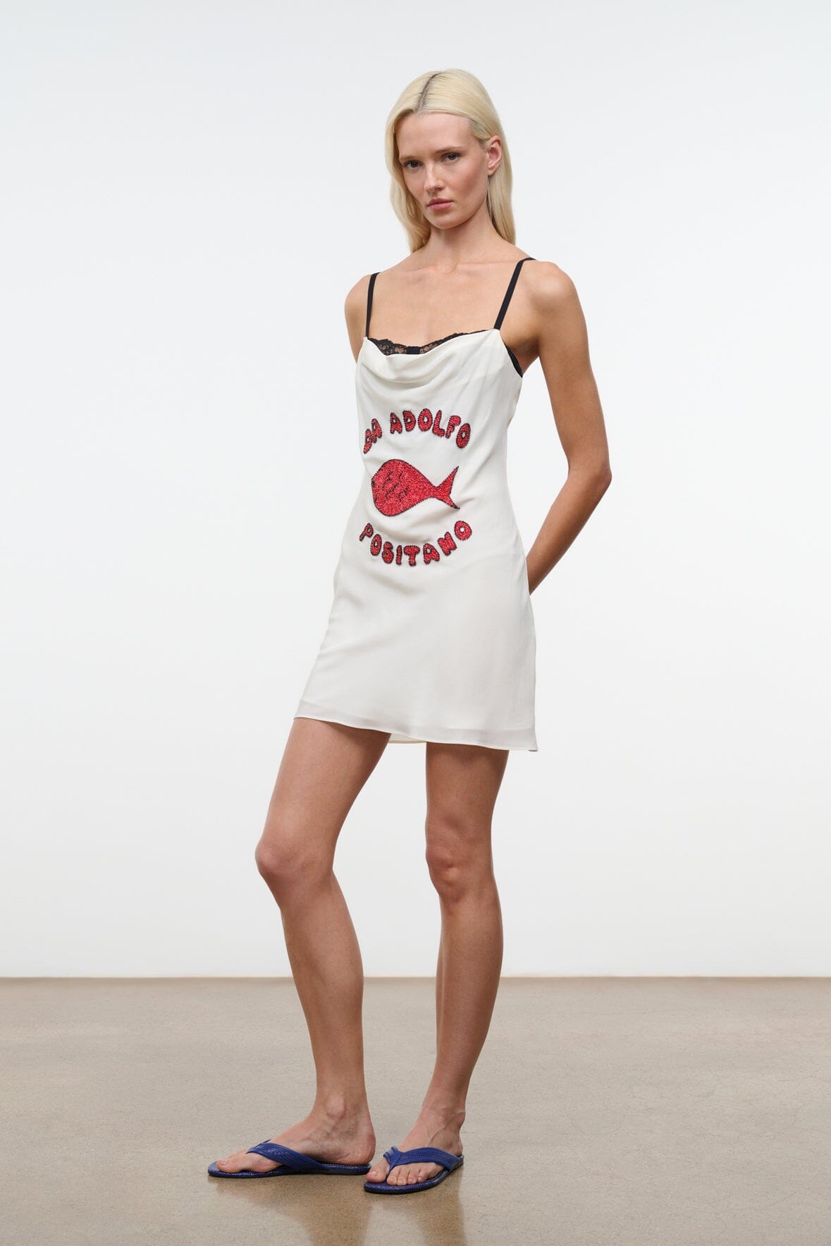 EVANGELINE SILK MINI DRESS | DA ADOLFO
