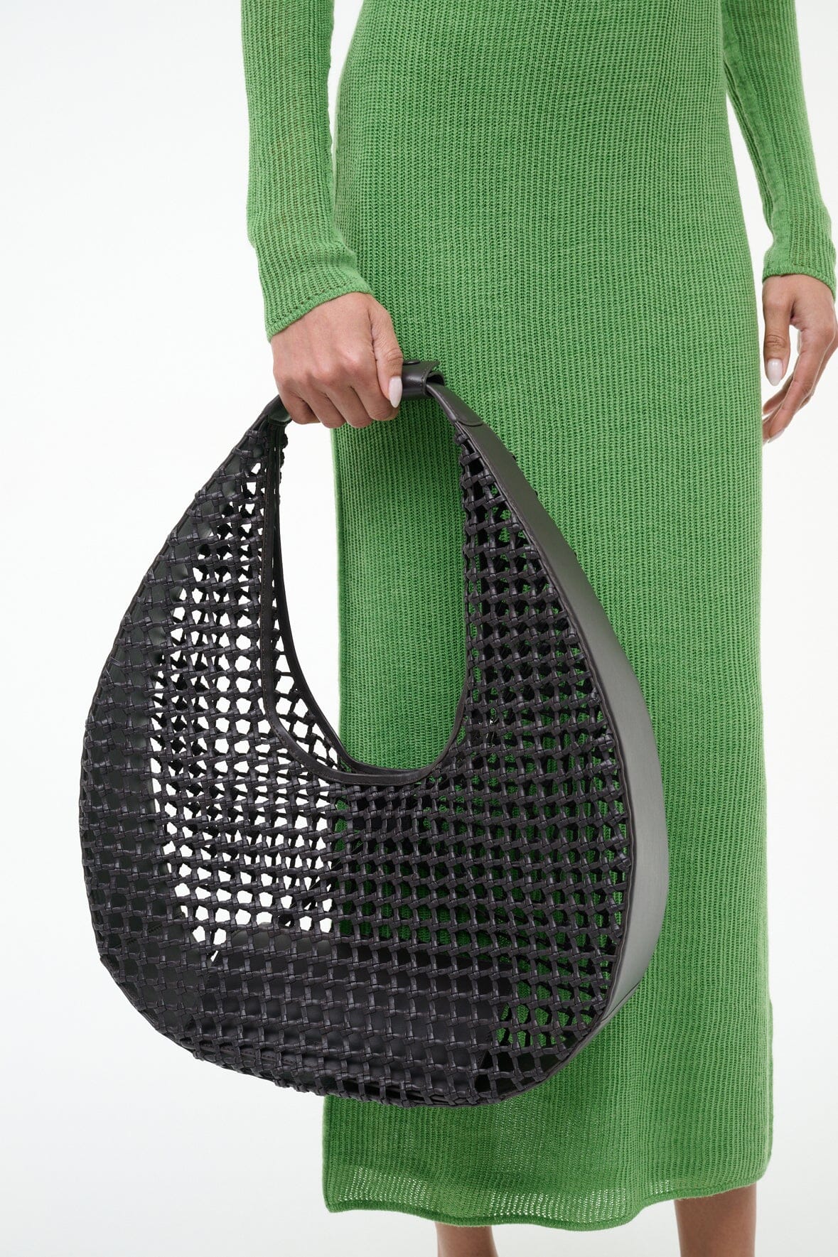 LARGE MOON BAG | ESPRESSO KNOTTED