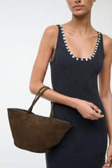 CARO BUCKET BAG | TRUFFLE SUEDE