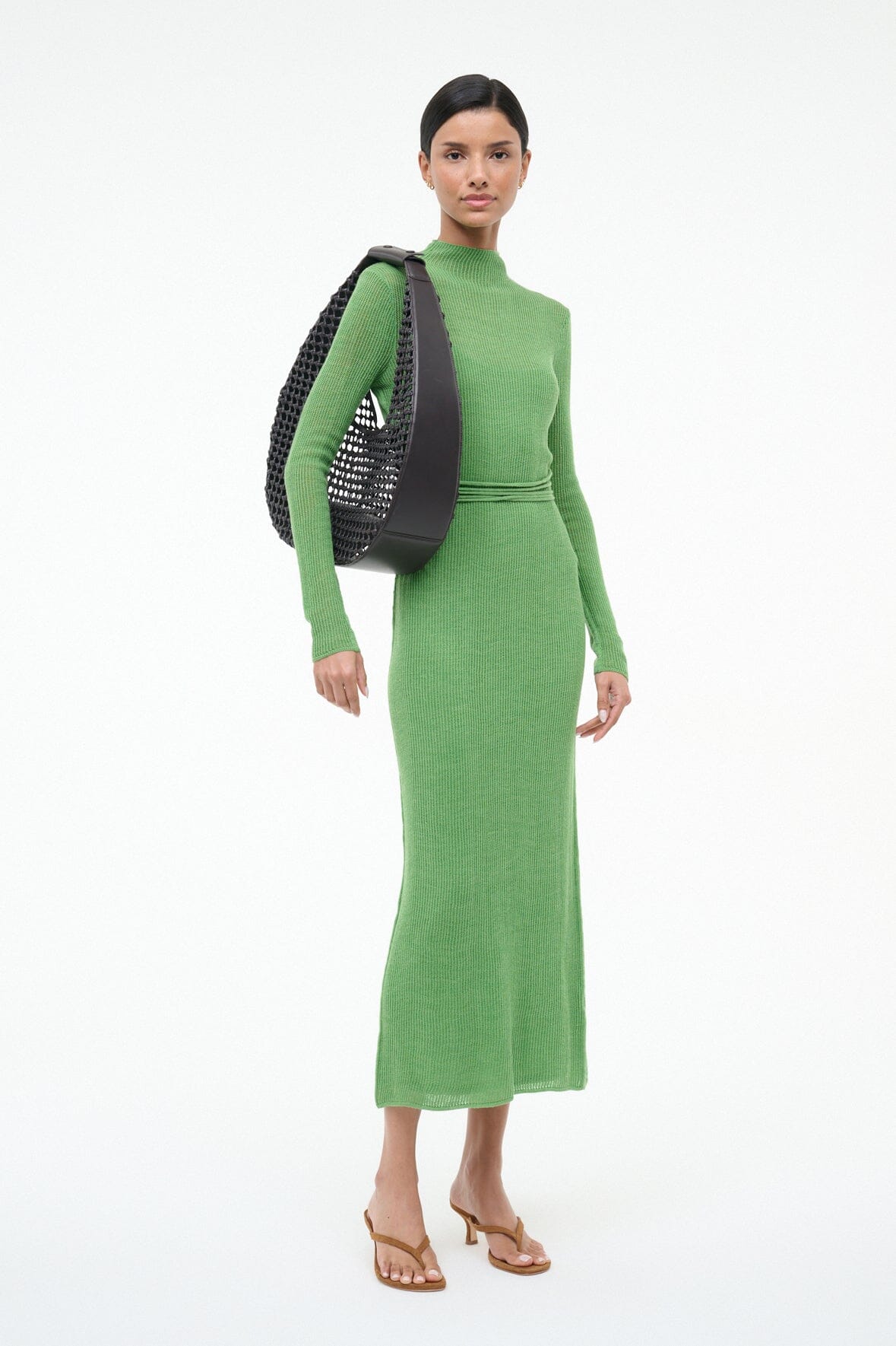 LARGE MOON BAG | ESPRESSO KNOTTED