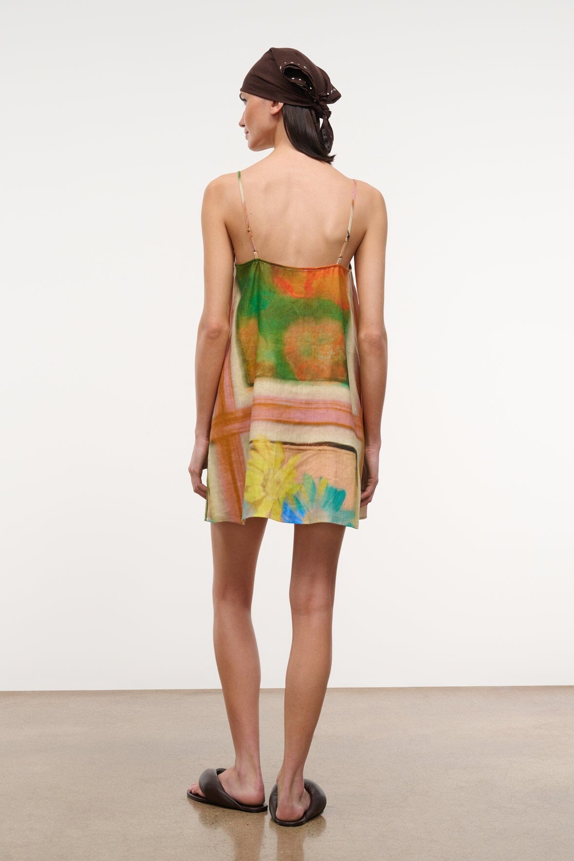 LAURA LINEN MINI DRESS | SUPERBLOOM SCARF