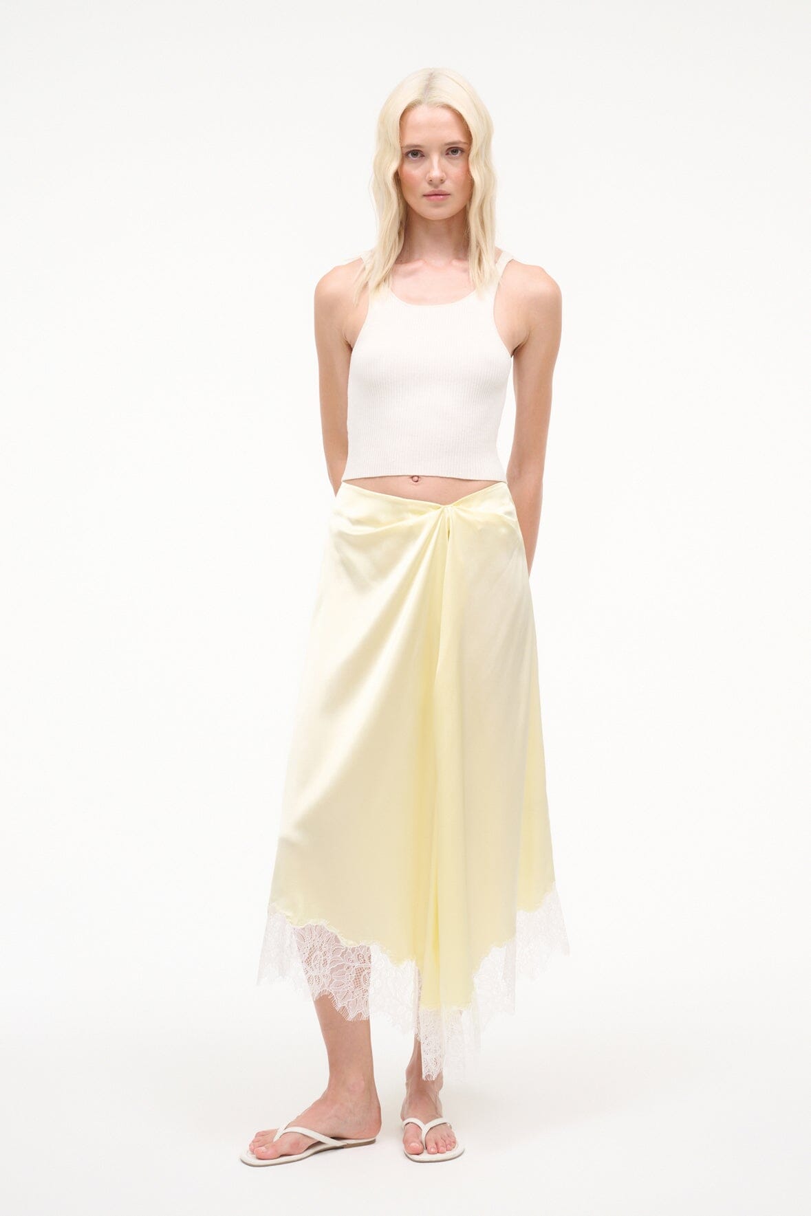 SONOMA SILK SKIRT | KEY LIME