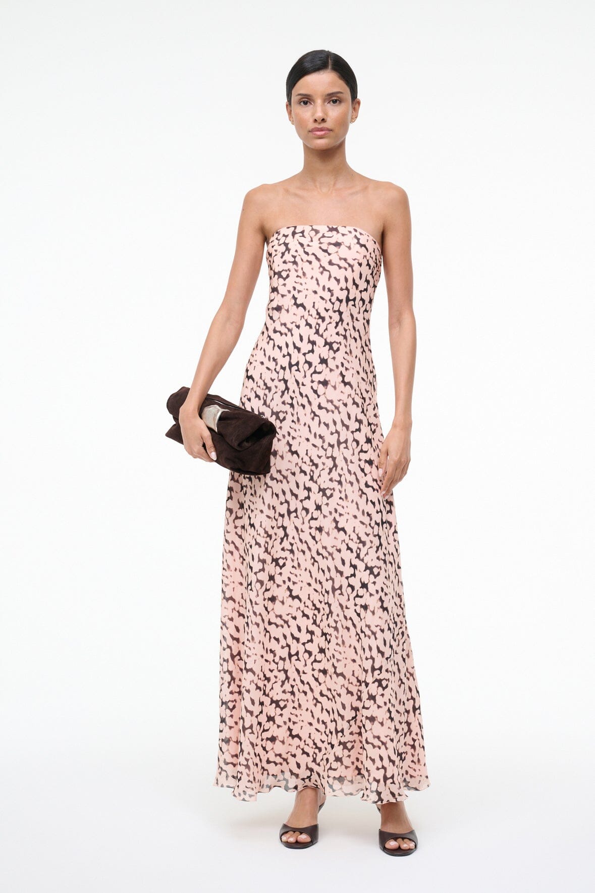 CASSIE SILK DRESS | ALMOND BLACK