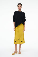 KIN SILK SKIRT | TURMERIC