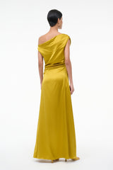MAXI PHARE SILK DRESS | TURMERIC