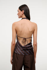 LIORA SILK TOP | REDONDO STRIPE